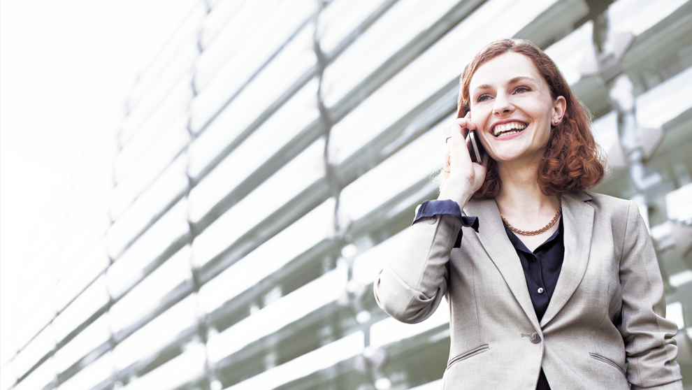 Woman talking on mobile