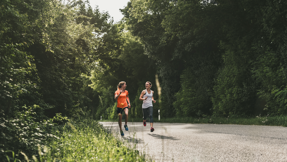 Two Women Running
